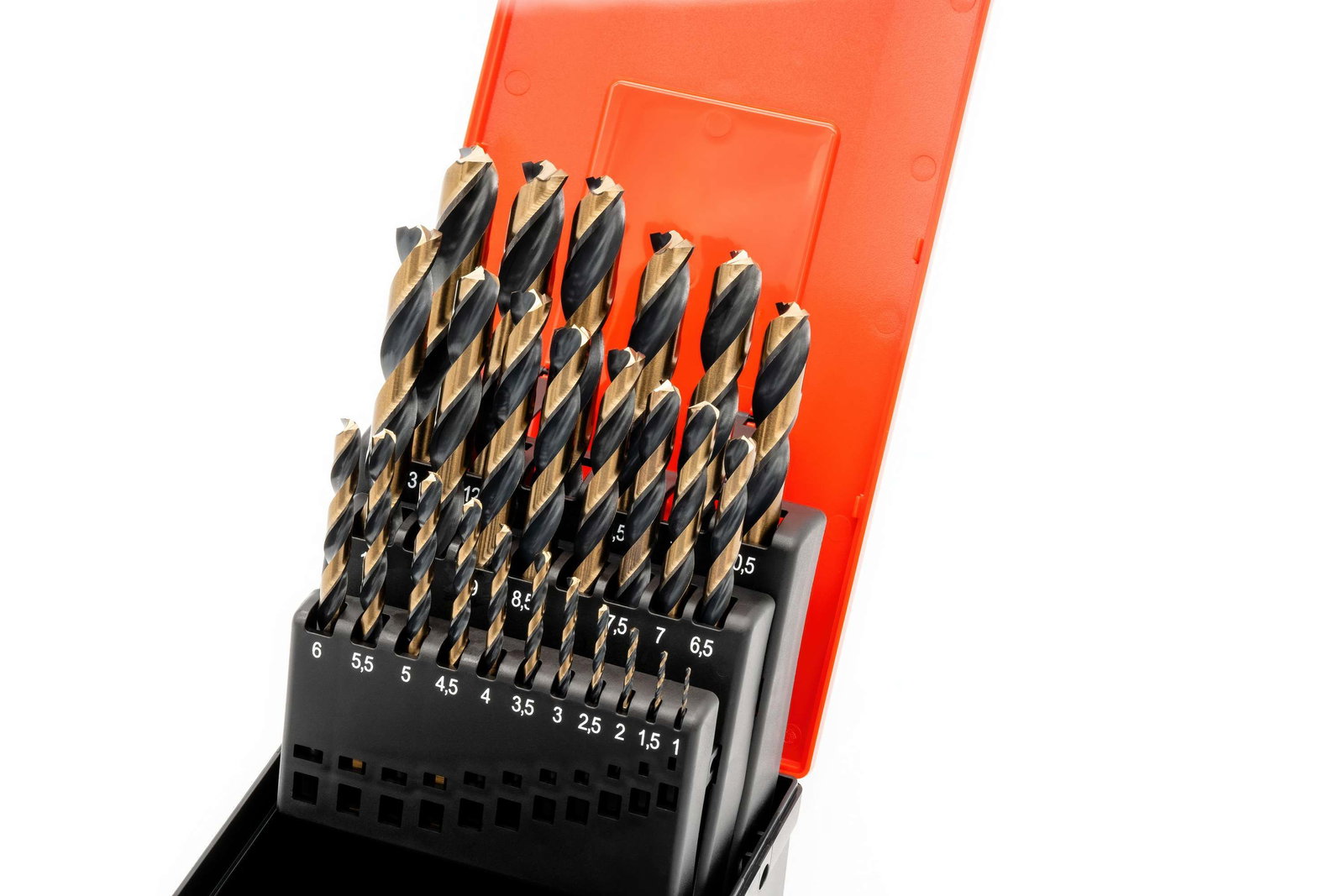 HSSE Power Drill Bit Set (0.5mm rising) 1 - 13 mm with three-face shank – Image 2