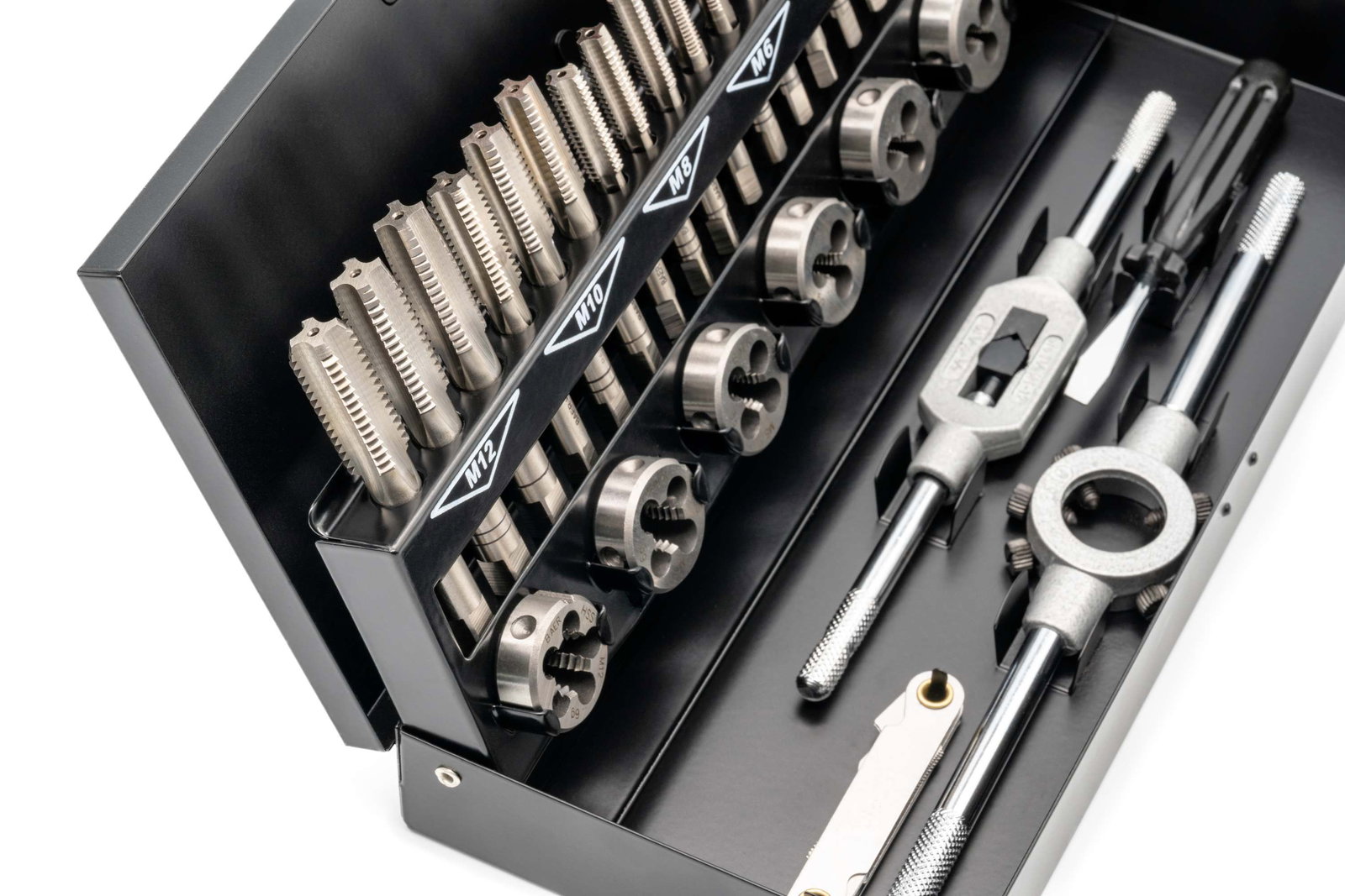 BAER Kit de tarauds à main HSS | Filières | Outils : M 3 – 12  – Image 4