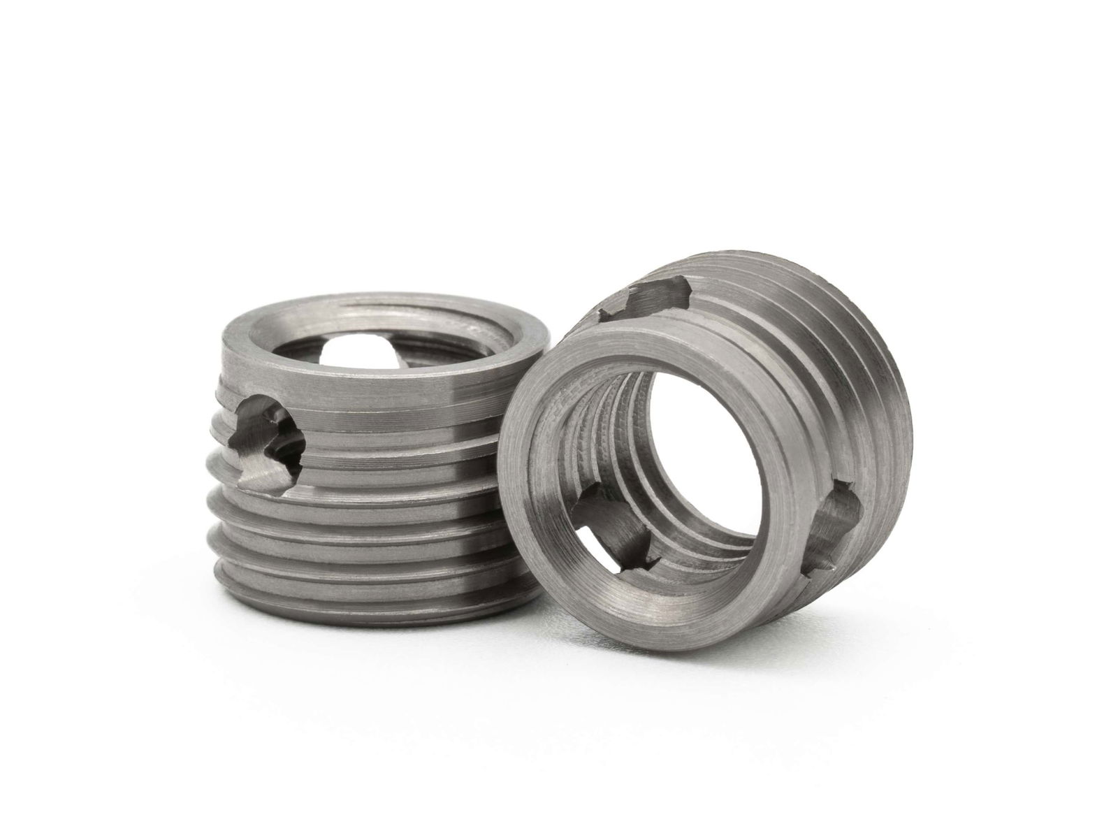 Inserti filettati BaerFix con fori di taglio M 3 x 0,5 - 4 mm - 1.4305 - 100 pz.