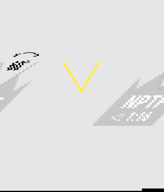 Illustration of  NPTF - amer. keg. pipe thread
