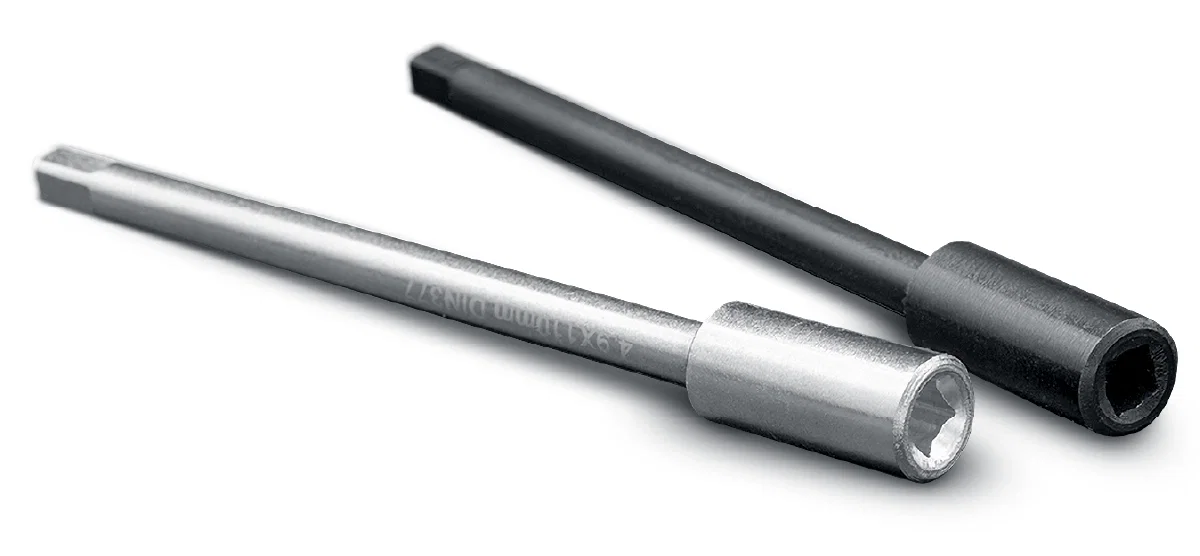 Zwei Verlängerungen für Gewindebohrer