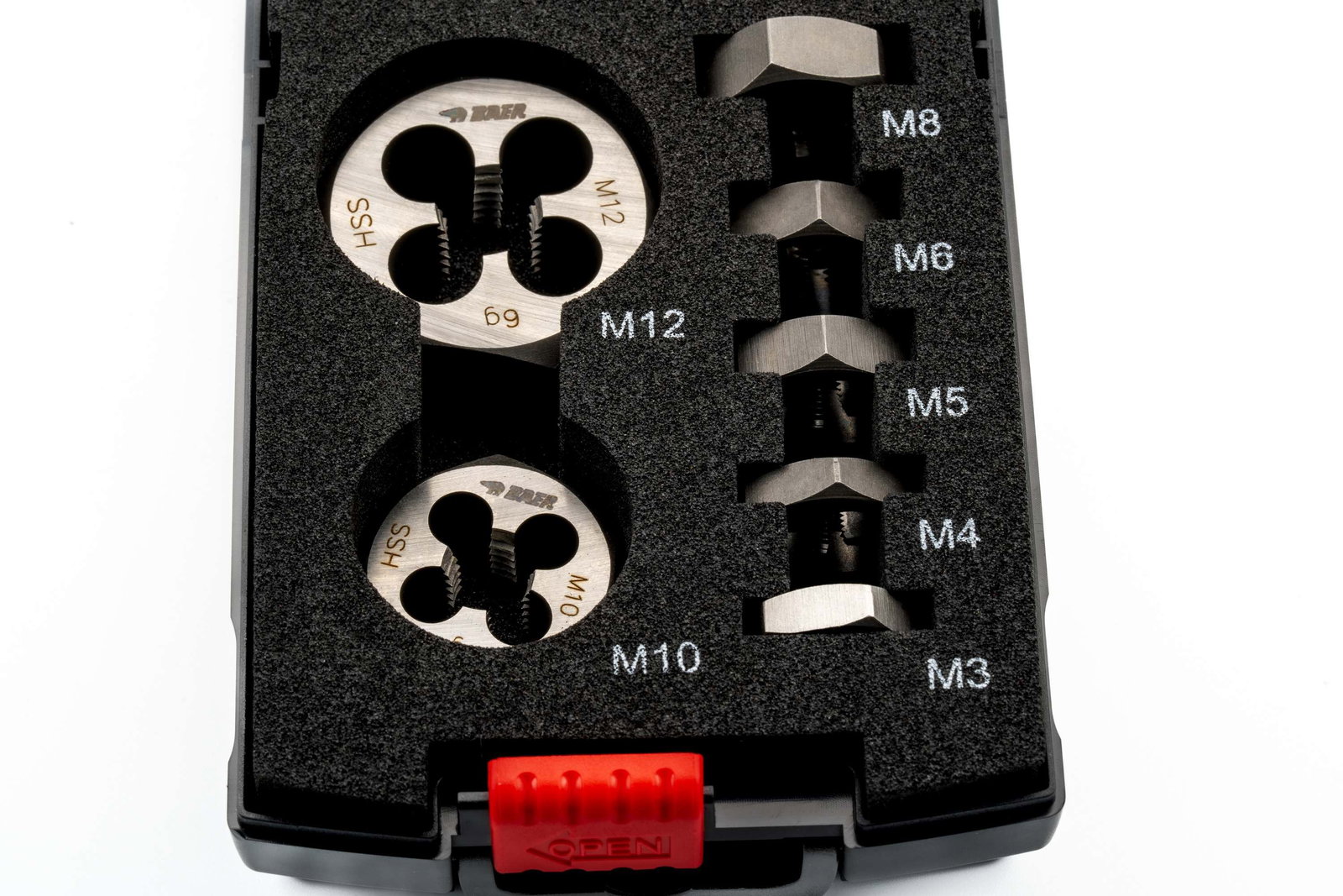 BAER SET HSS: Sechskant-Schneidmuttern: UNC 1/4 - 1/2" – Bild 3