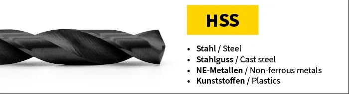 HSS-Bohrer mit Eigenschaften