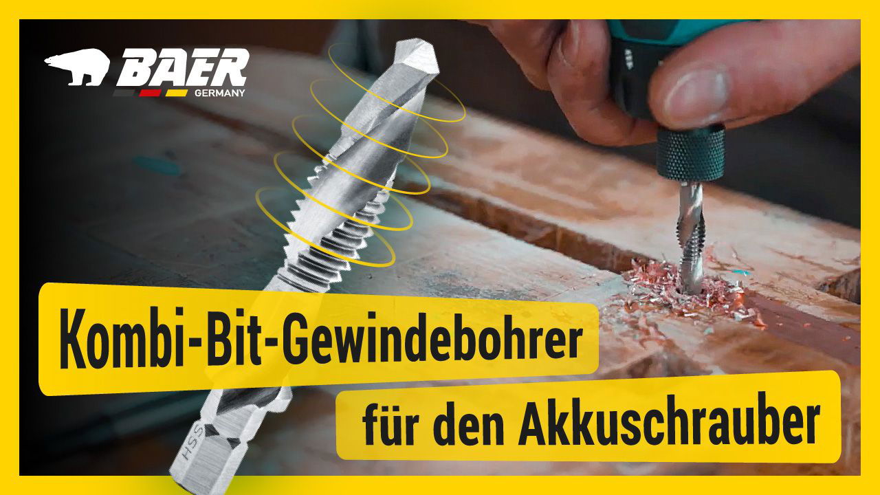 BAER HSSG Kombi-Bit-Gewindebohrer M 3 x 0,5