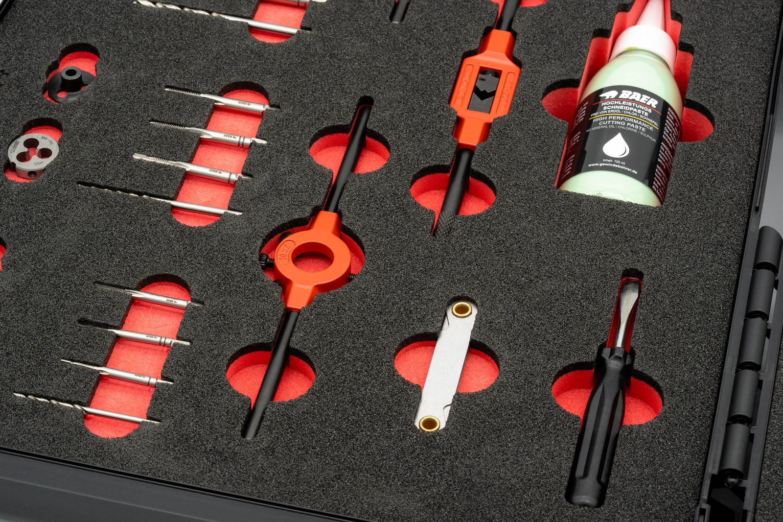 BAER ULTRA SET HSS Handgewindebohrer | Schneideisen | Werkzeuge | Schneidpaste: M 3 - 12