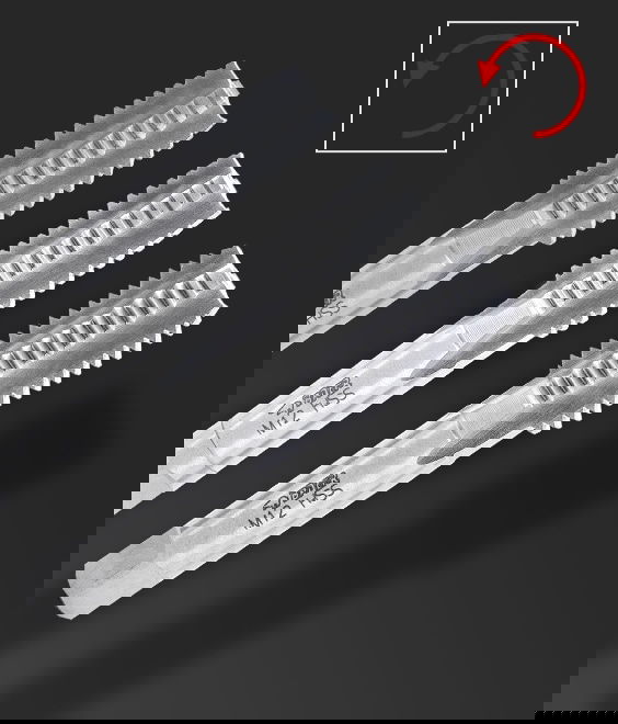 Illustration of for left-hand thread