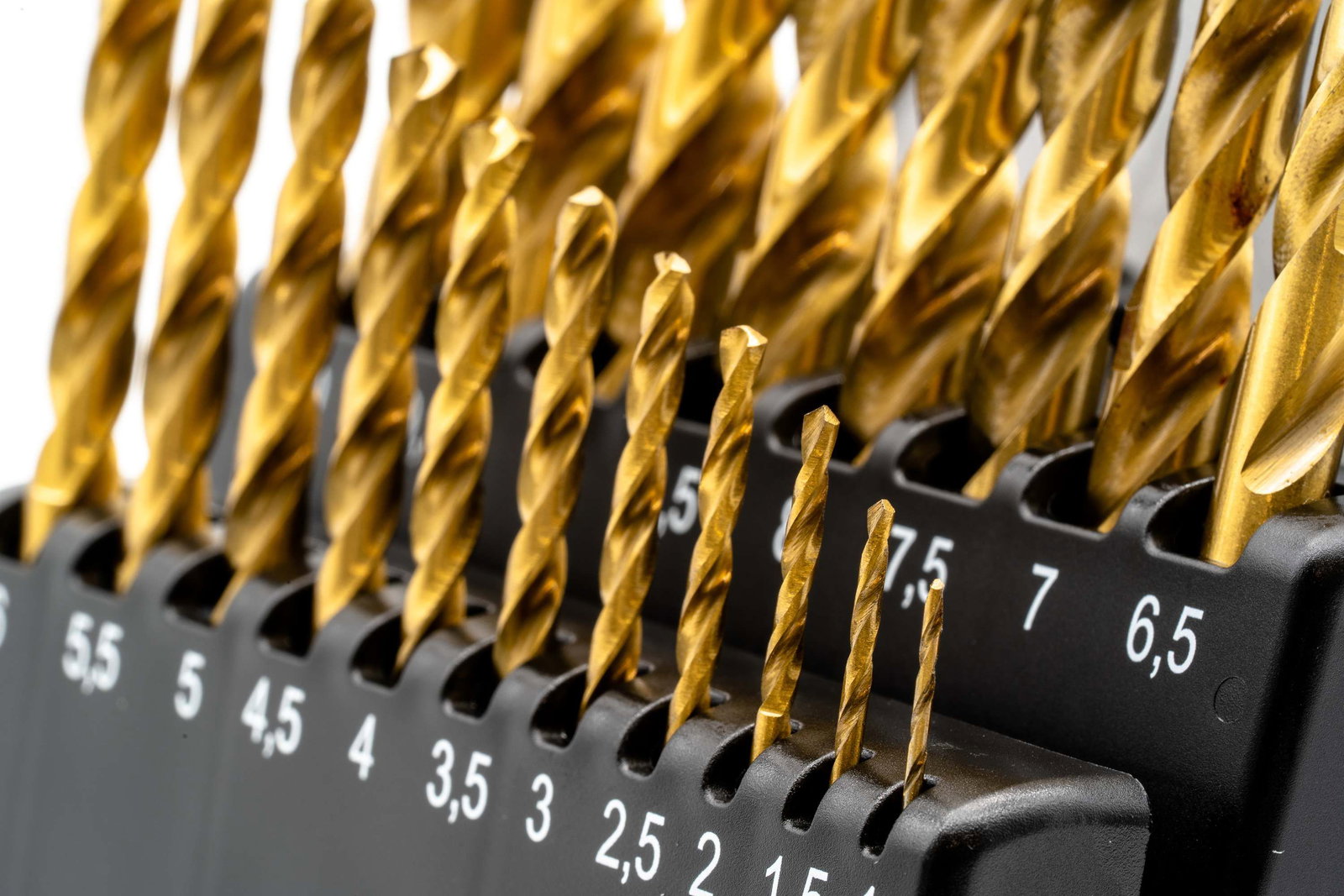HSSG-TiN Drill Bit Set (0.5mm increasing) 1 - 10 mm