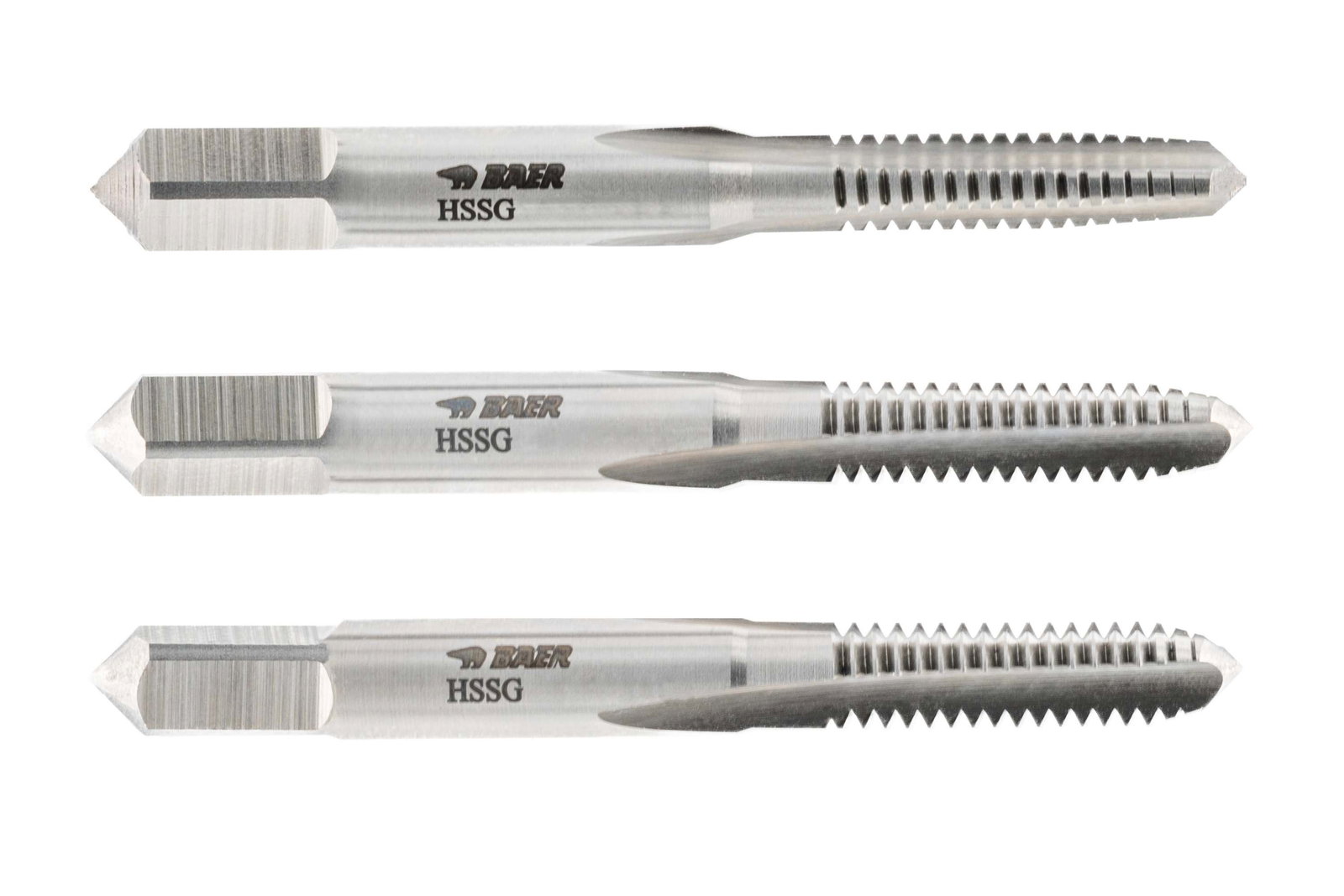 BAER HSSG Hand Tap Set (3pcs.) non serial form M 6 x 1.0