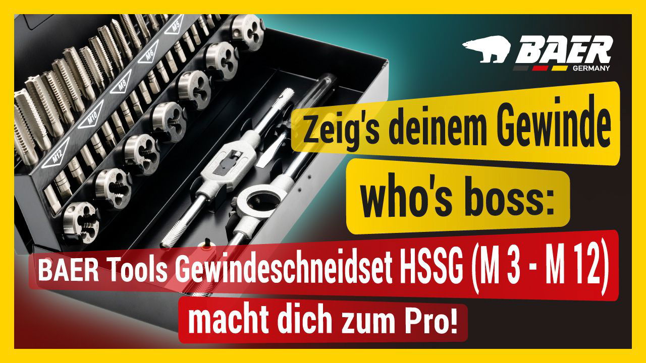 BAER SET HSS: Hand Taps | Cutting Dies | Tools : M 3 - 12