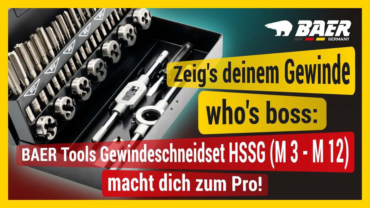 BAER SET HSS: Maschi a mano | Filiere | Utensili : M 3 - 12