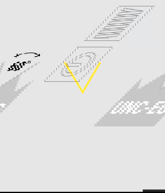 Abbildung von UNC-EG amer. EG-Gewinde