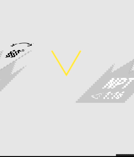 Illustration of NPT - amer. keg. pipe thread