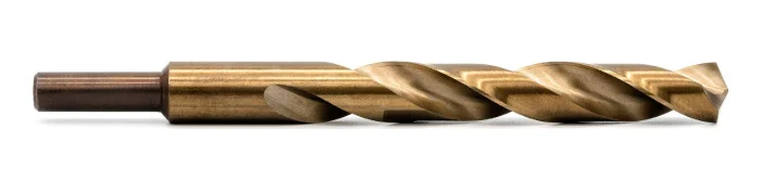 Goldfarben beschichteter HSS-Co Spiralbohrer für Metall mit zylindrischem Schaft