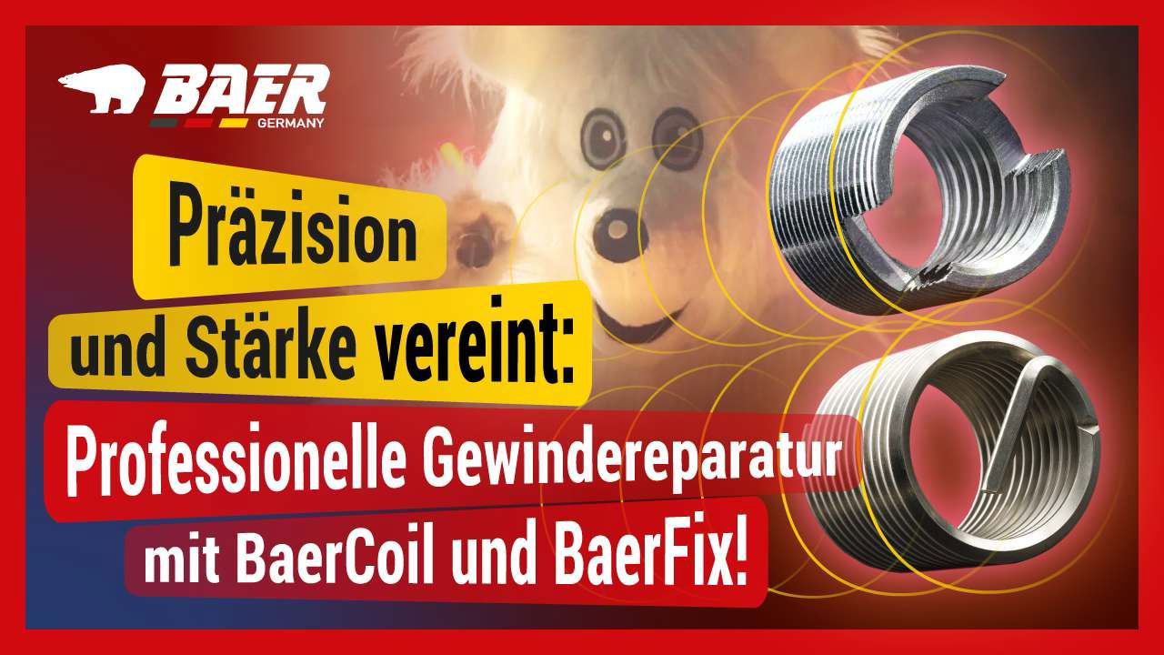 BaerCoil Inserti per filettatura M 5 x 0,8 - 1,5 D (7,5 mm) - a scorrimento libero - AISI 316 - 100 pz.