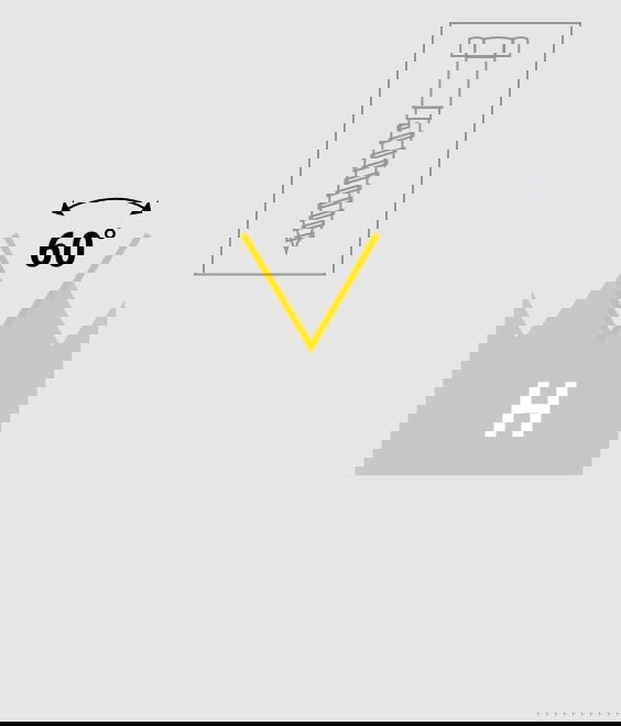 Illustration of H - wood screw thread
