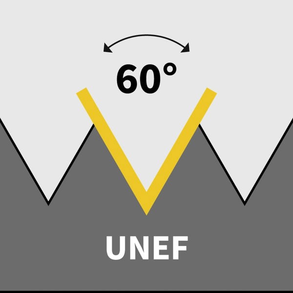 Illustration de UNEF - américain. Extra- Filetage fin