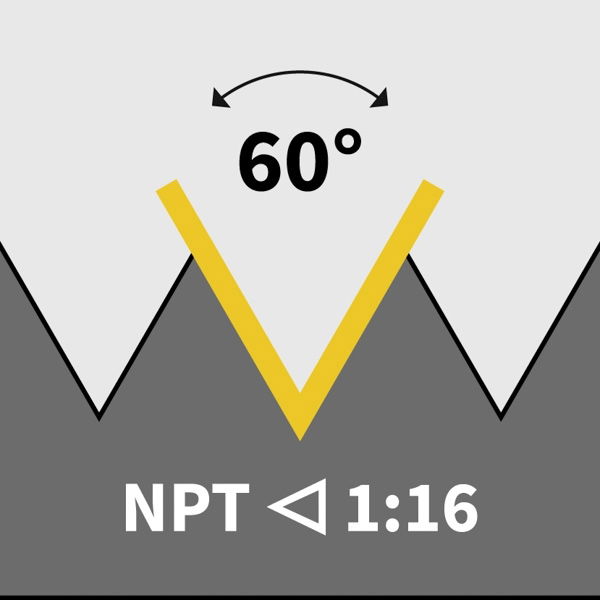 Illustration de  NPT - amer. conique Filetage de tuyau