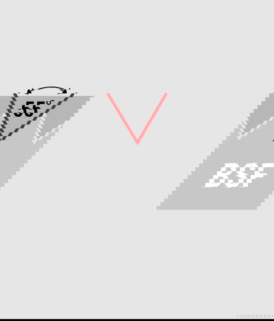 Illustration of BSF - British fine thread