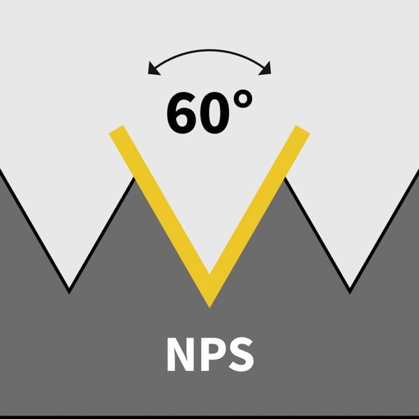 Illustration de  NPS - amer. cylindrique Filetage de tuyau