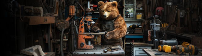 Leidenschaft für Perfektion: Präzises Handwerk mit Hingabe Engagierter Handwerker mit Leidenschaft: Eine Fachkraft in einer Werkstatt konzentriert sich intensiv auf die Bearbeitung eines Werkstücks, unterstreicht die Hingabe und Liebe zum Detail im Handwerk.
