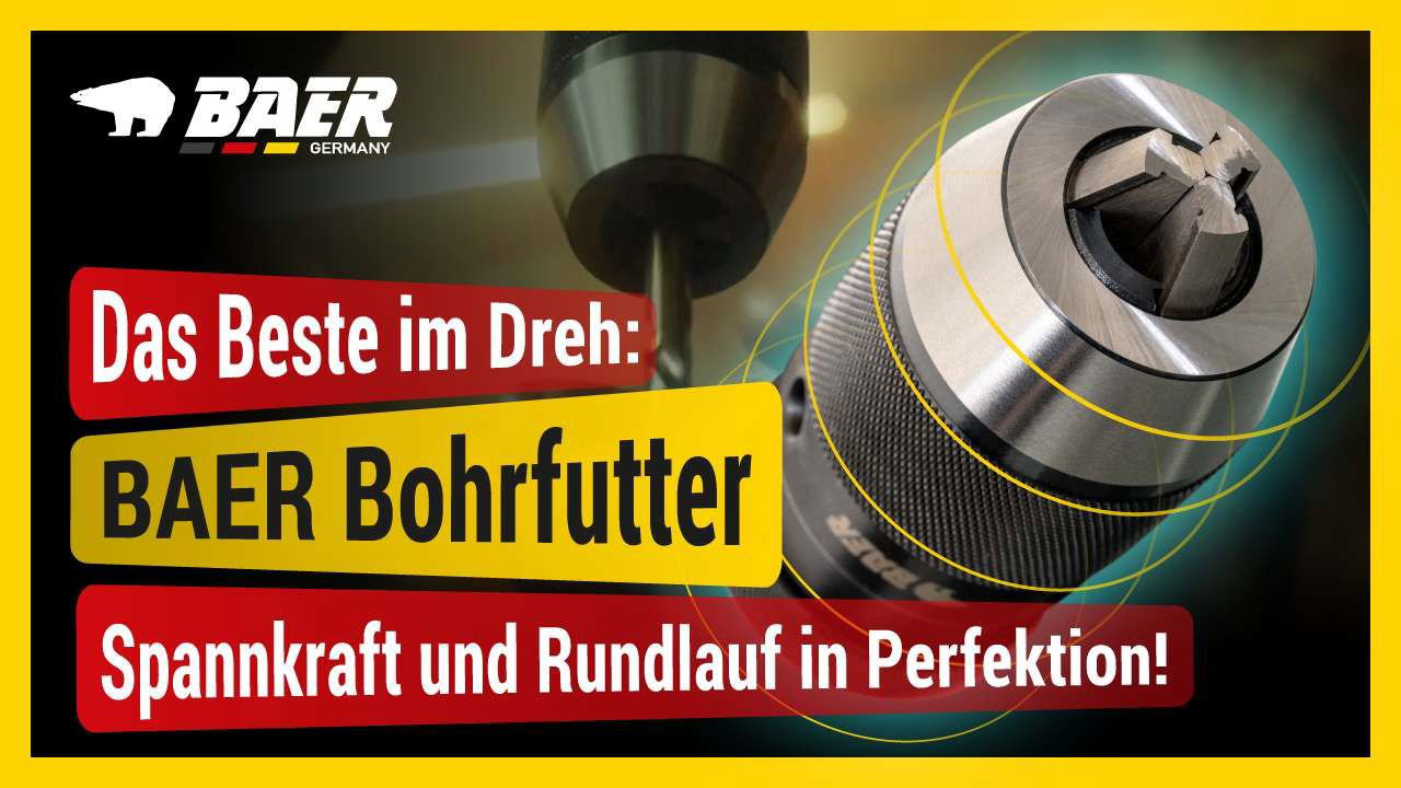 BAER Drill Chuck 0.2 - 16 mm | taper arbor: B 18 | keyless drill chuck