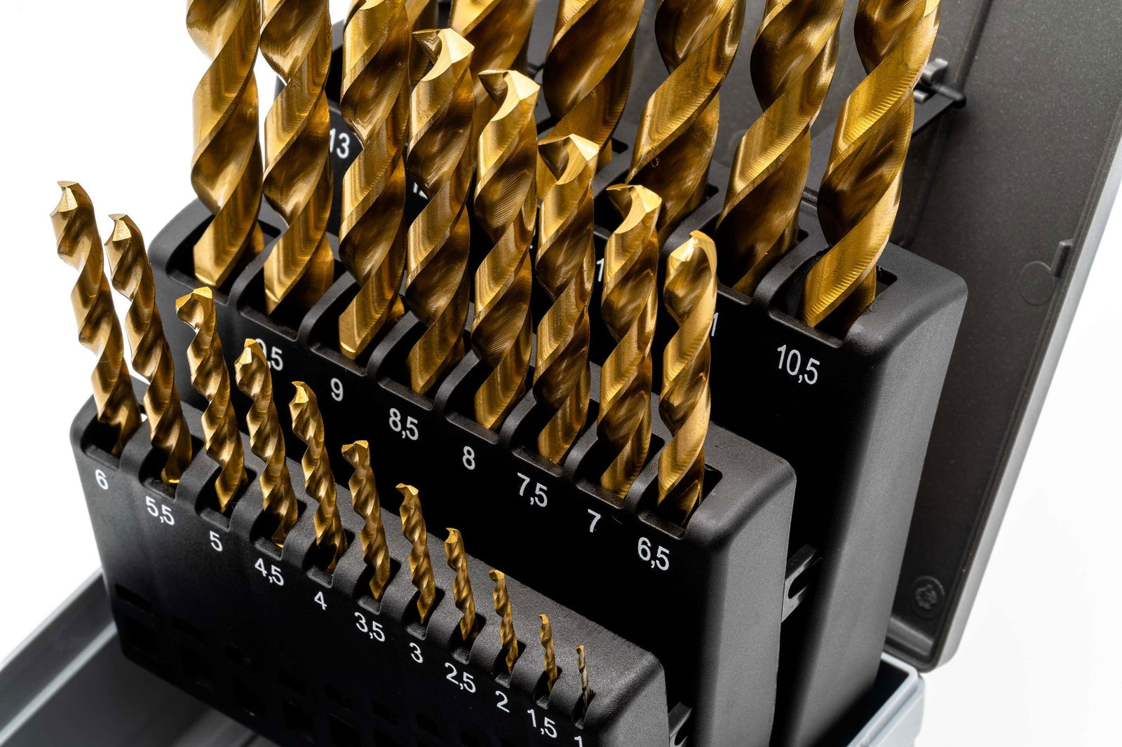 HSSG- TiN Jeu de forets (0,5mm croissant) 1 - 13 mm – Image 5