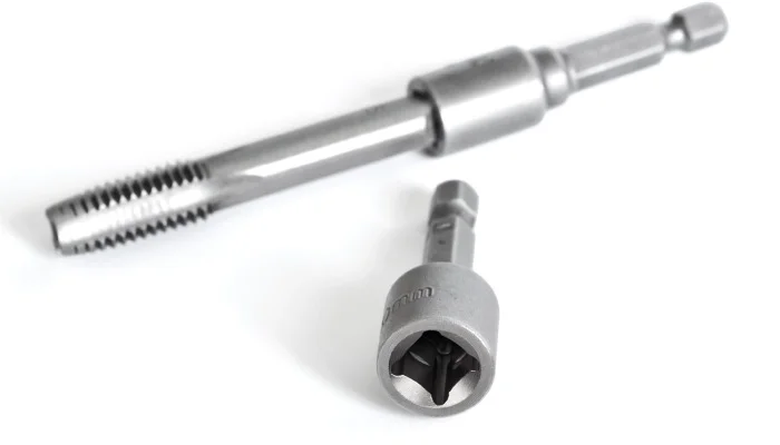 Gewindeschneid-Adapter mit Gewindebohrer für Akkuschrauber – Gewindeschneiden mit Bitaufnahme