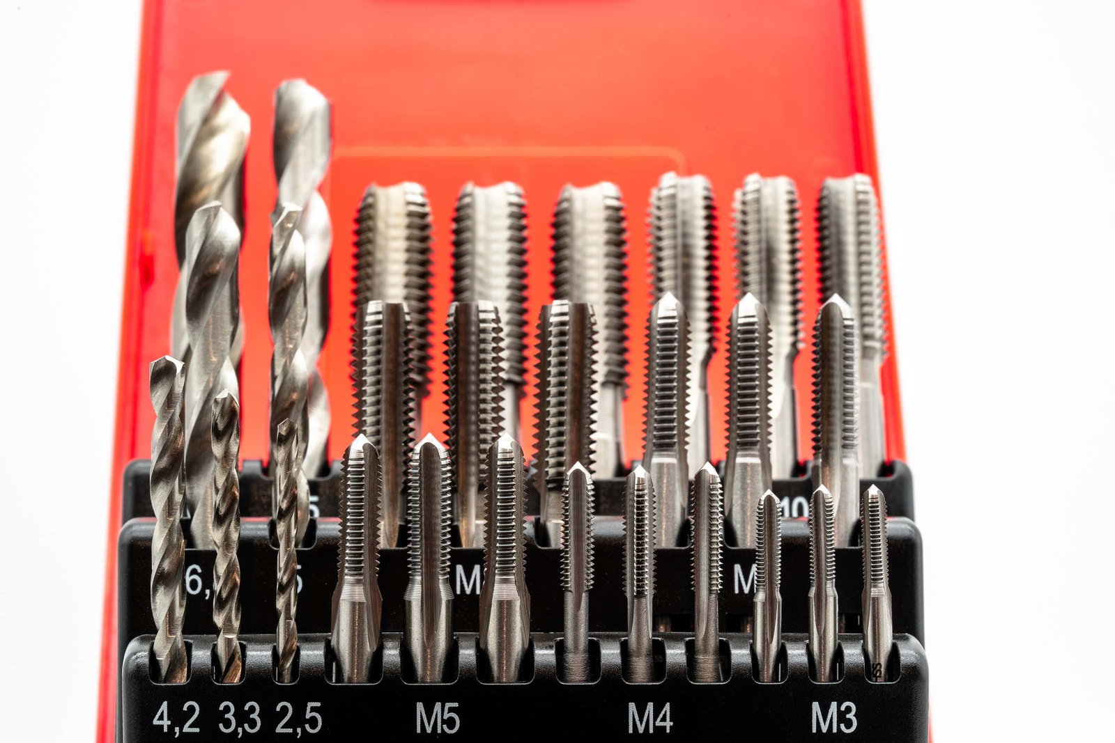 BAER Set HSSG: Einschnittgewindebohrer (3 St. je Abmessung) | Kernlochbohrer: M 3 - 12 – Bild 5