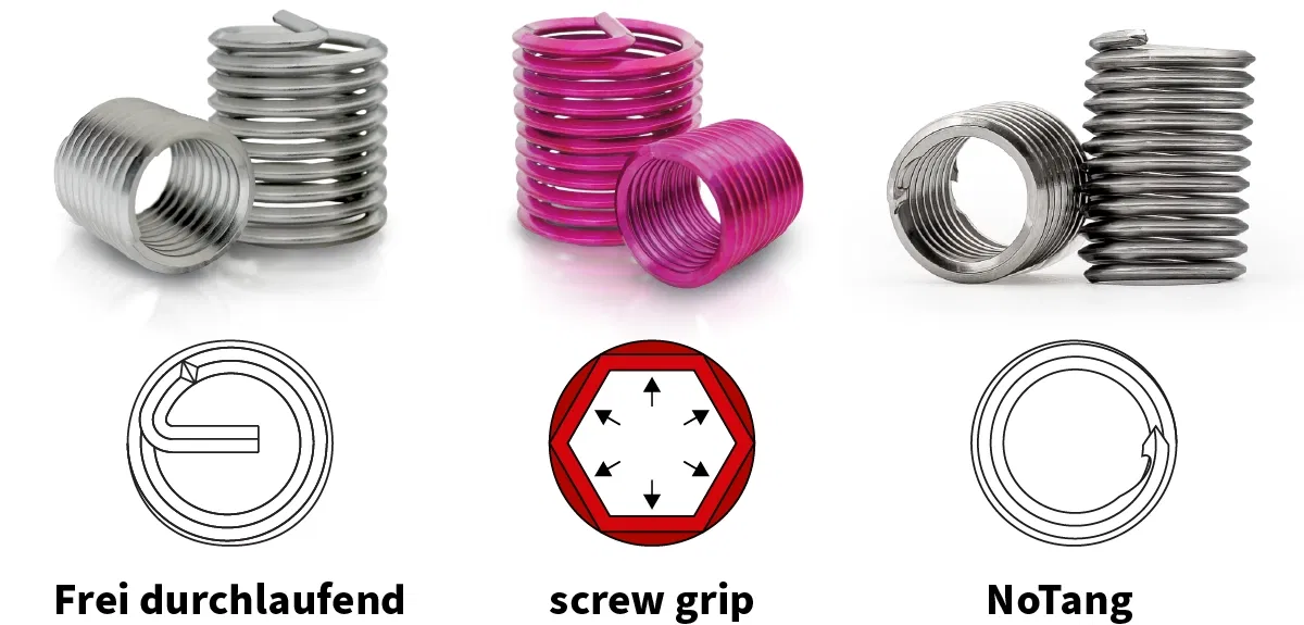 BaerCoil insert types