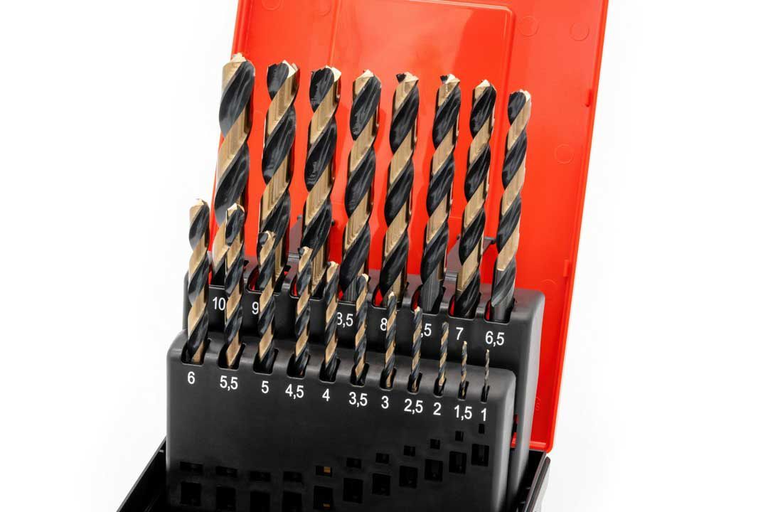 HSSE Power Drill Bit Set (0.5mm rising) 1 - 10 mm with three-face shank