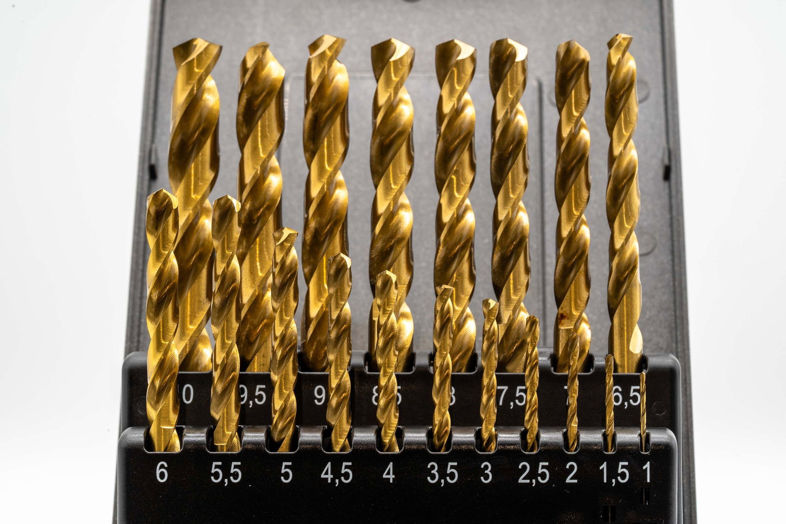 HSSG-TiN Drill Bit Set (0.5mm increasing) 1 - 10 mm
