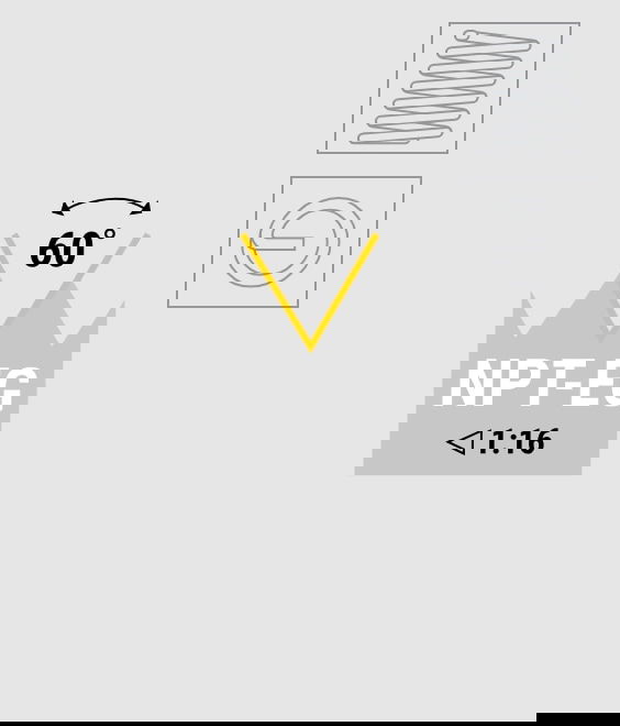 Abbildung von NPT-EG amer. Rohr EG-Gewinde