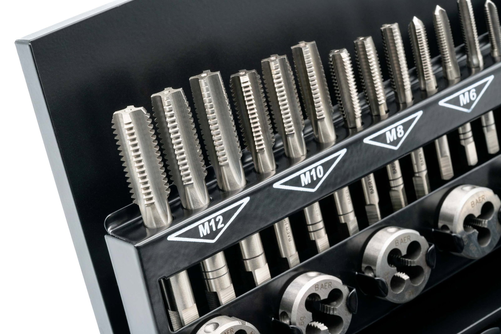 BAER Kit de tarauds à main HSS | Filières | Outils : M 3 – 12  – Image 3