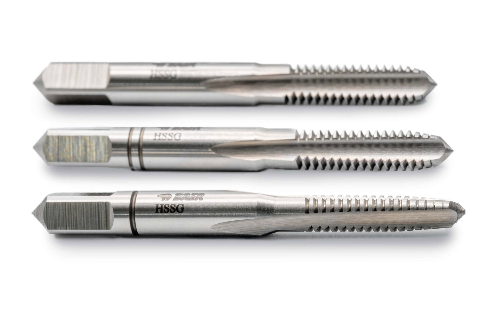 BAER HSSG Hand Tap Set (3pcs.) UNC No. 12 x 24