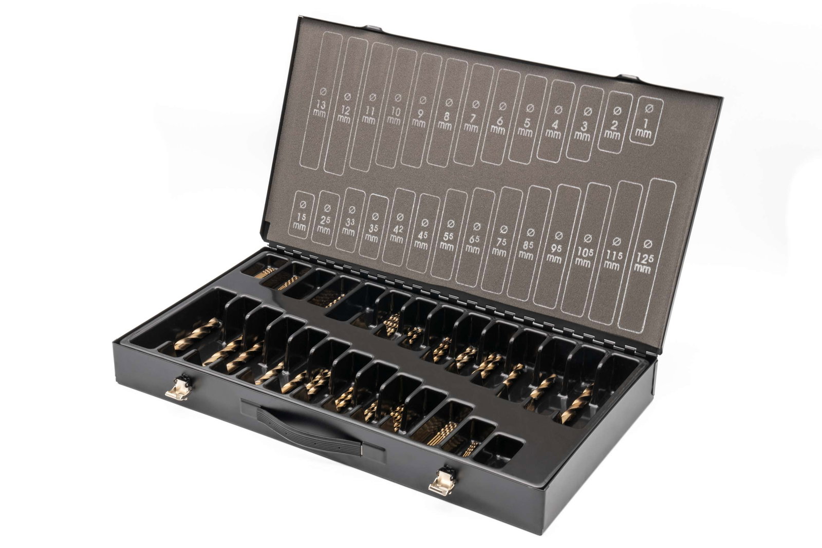 HSSE Extrem-Bohrer Magazin (93 teilig - 0,5mm steigend) 1 - 13 mm