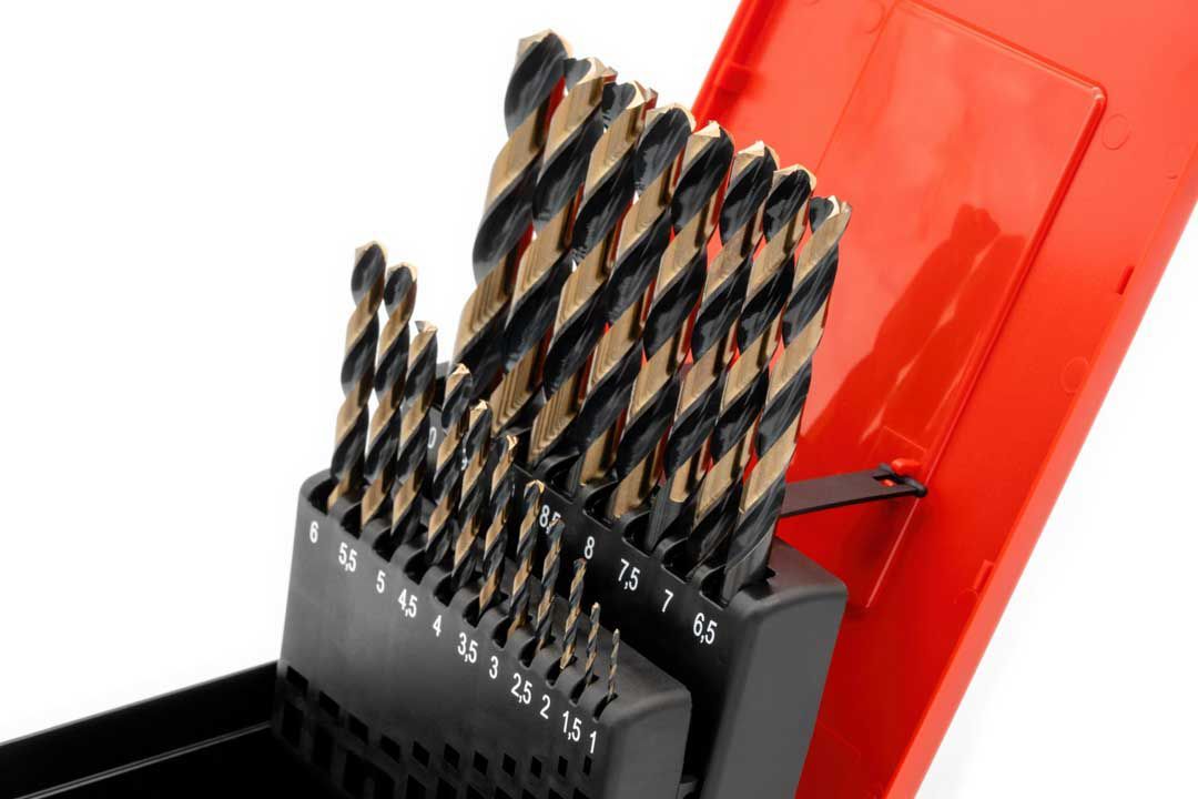 HSSE Power Drill Bit Set (0.5mm rising) 1 - 10 mm with three-face shank