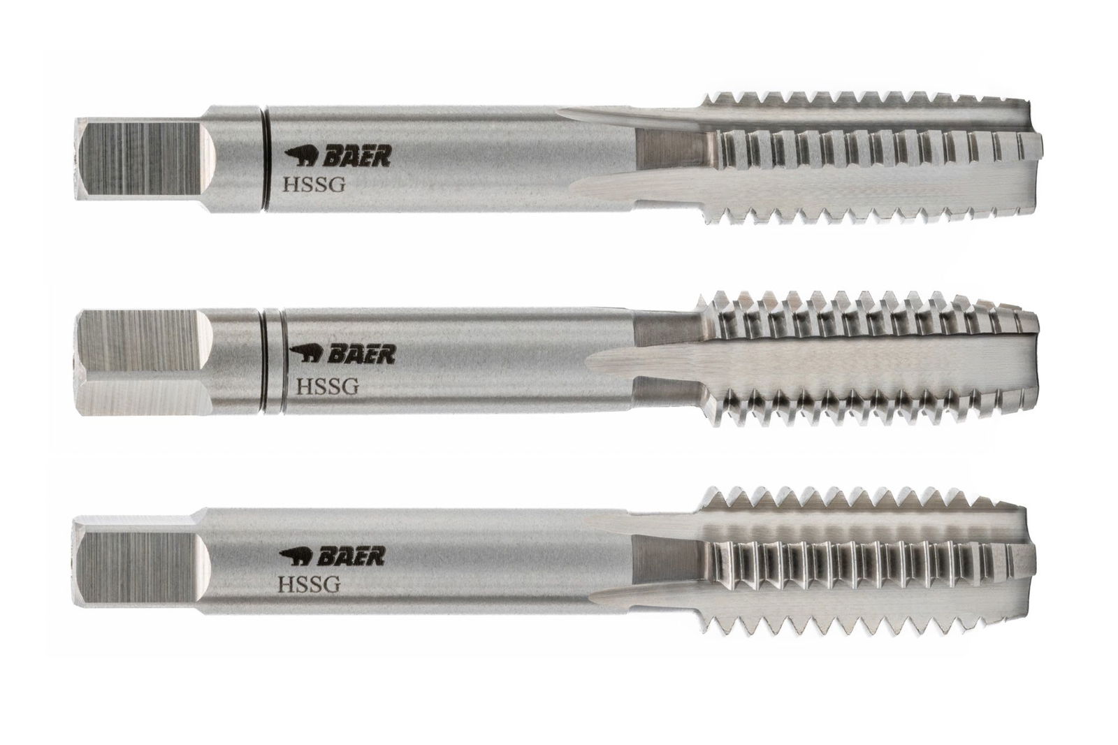BAER HSSG Hand Tap Set (3pcs.) M 8 x 1.25 - LEFT