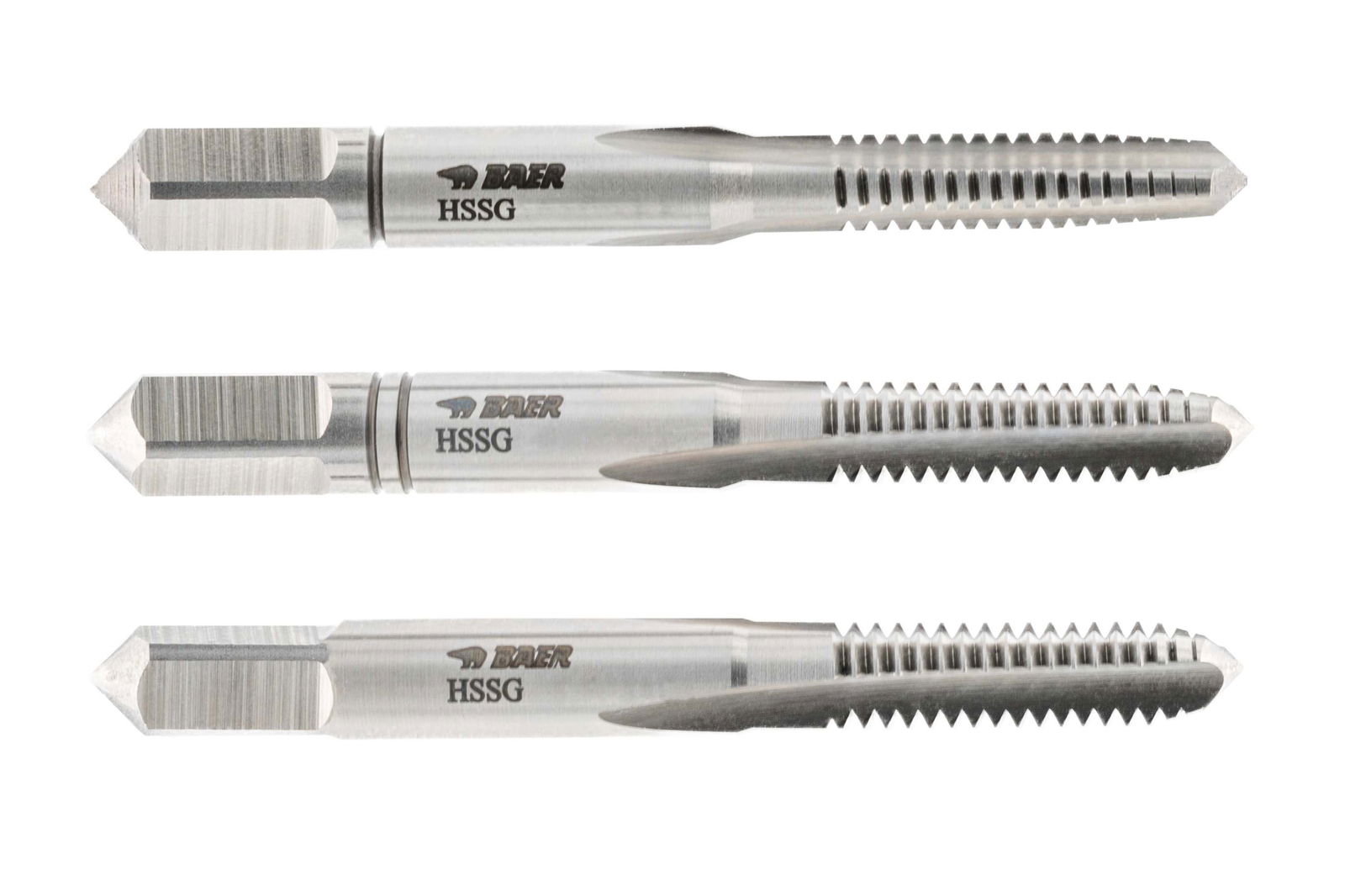 BAER HSSG Set di rubinetti a mano (3 pezzi) UNC No. 6 x 32