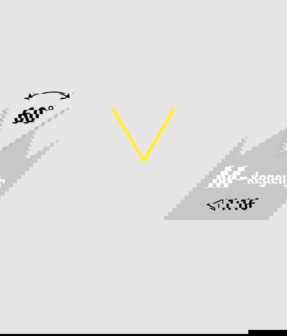 Illustration of metric tapered thread