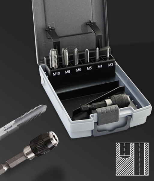 Maschinen-Gewindebohrer-SET M3-M12 - B HSS-G Online Shop Maschinen-Gewindebohrer-SET M3-M12 - B HSS-G Online Shop