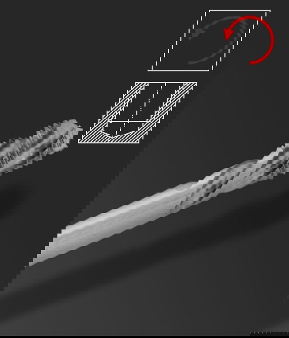 Illustration of for left-hand thread