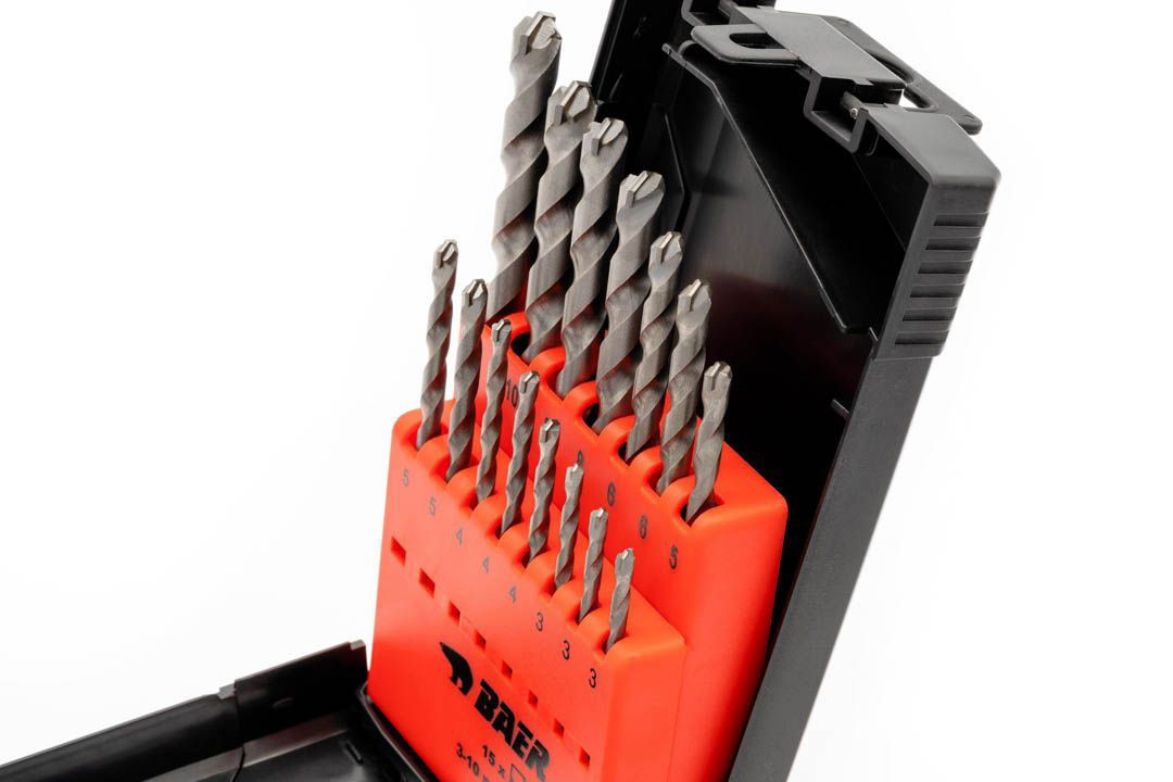 Masonry Drill Bit Set (15 pcs.) 3 - 10 mm